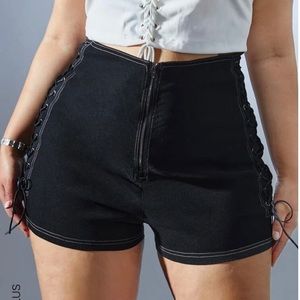 Lace up side shorts